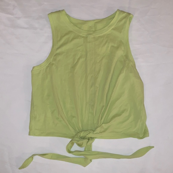 LULULEMON KNOT GONNA FLY TANK TOP - SIZE 6 - ELECTRIC LIME - Picture 1 of 3